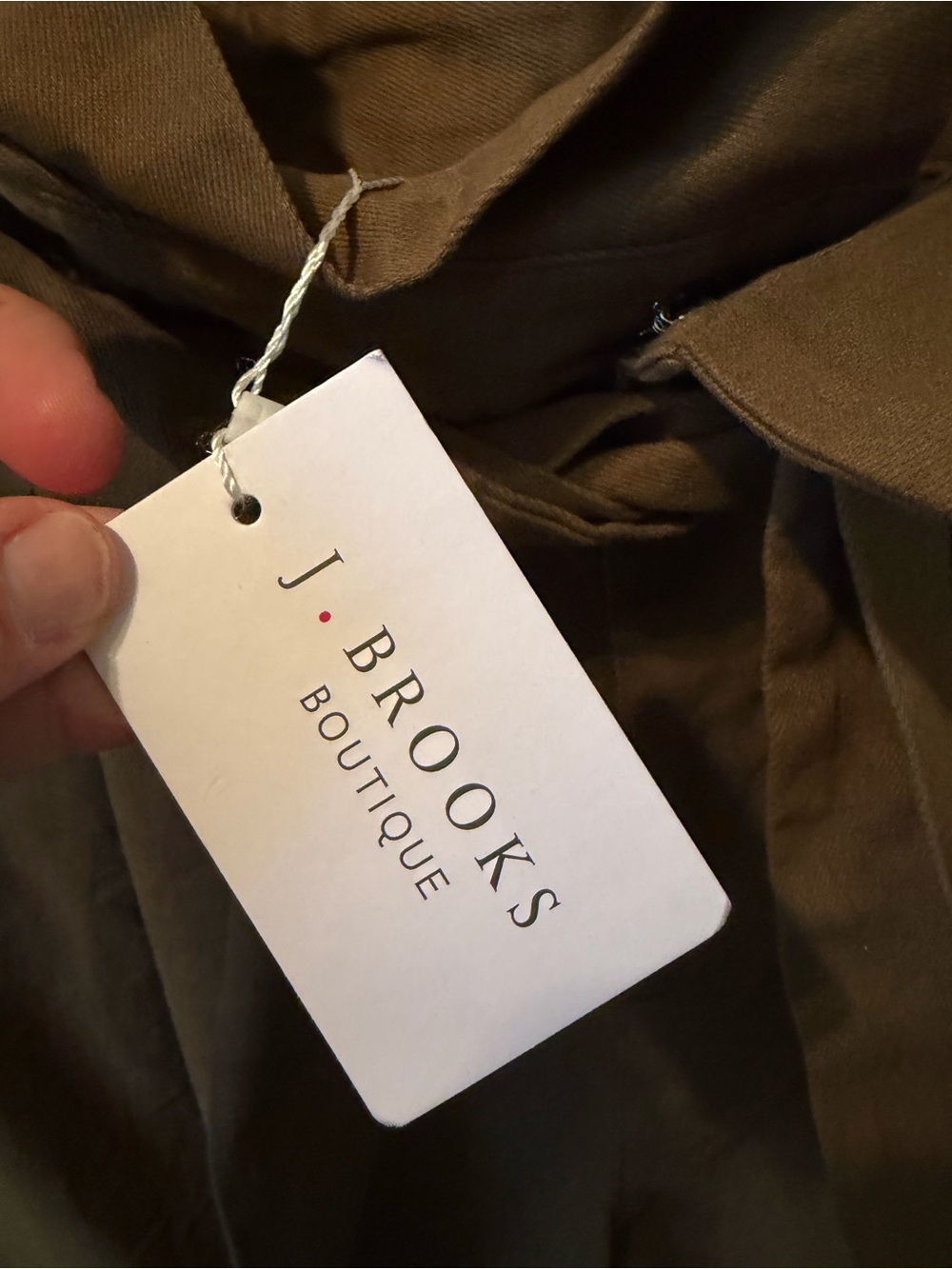 NWT J. Brooks Boutique Olive Paperbag Waist Cargo Pants Tie Ankle Stretch 1XL - Picture 10 of 13